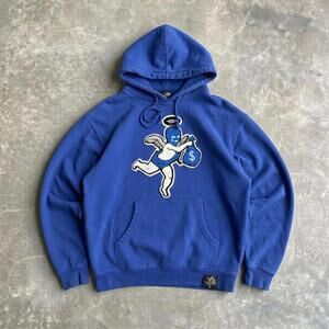Streetwear Cupid Money Bag Hoodie Blue Graphic Sweatshirt